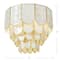 Hello Honey® 14" Round 4-Tier Capiz & Metal Flush Mount Ceiling Light